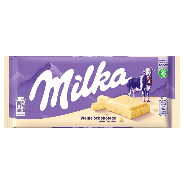 Milka White Chocolate Bar